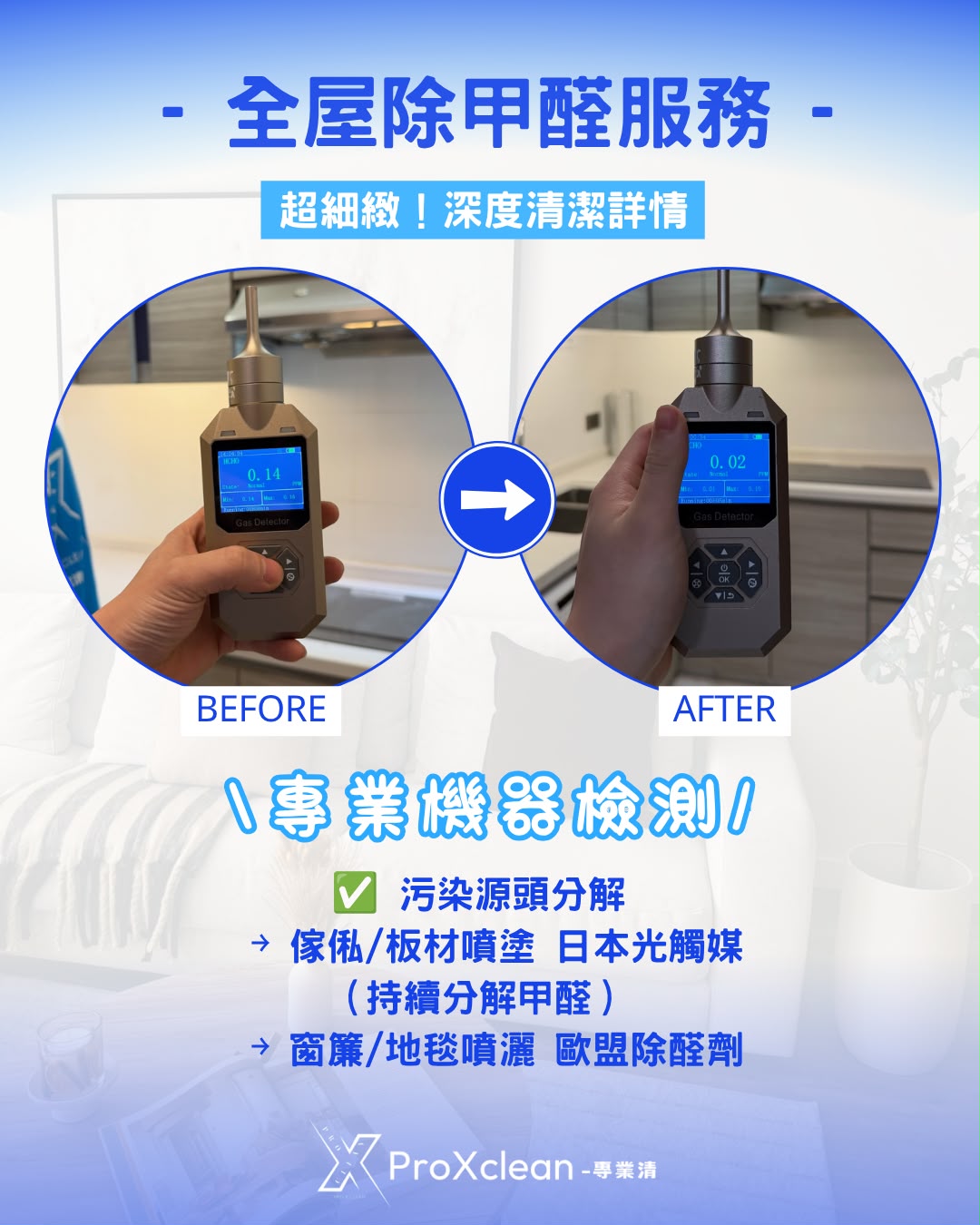 除甲醛範例 1｜光觸媒噴塗施工過程